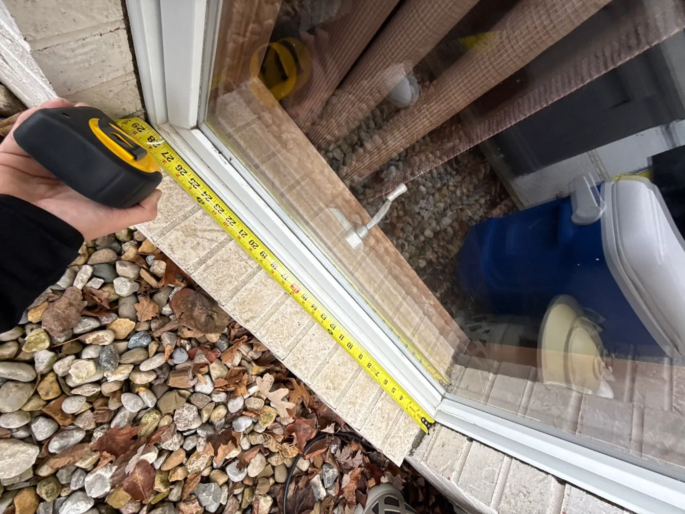 Frame and seal detail on a Crooked Creek window job